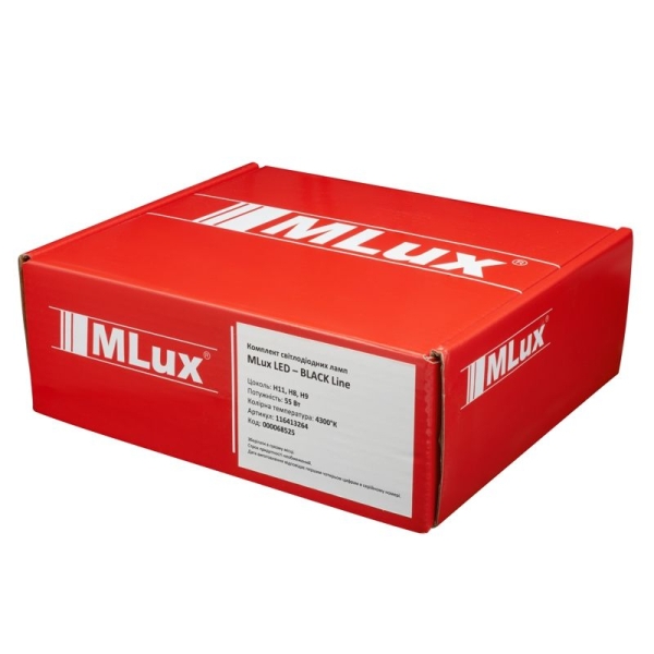 H11/H8/H9/H16, 55 Вт, 4300°К Комплект MLux LED - Black Line