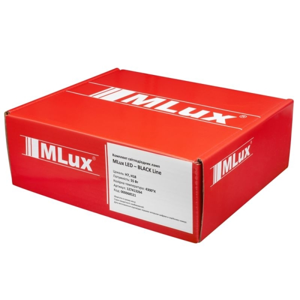 H7/H18, 55 Вт, 4300°К Комплект MLux LED - Black Line