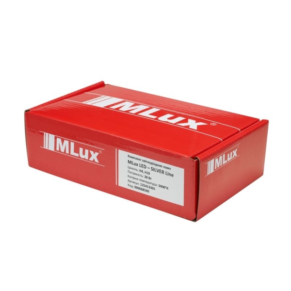 H4/H19, 28 Вт, 5000°К Комплект MLux LED - Silver Line