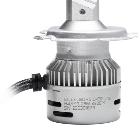 H4/H19, 28 Вт, 4300°К Комплект MLux LED - Silver Line