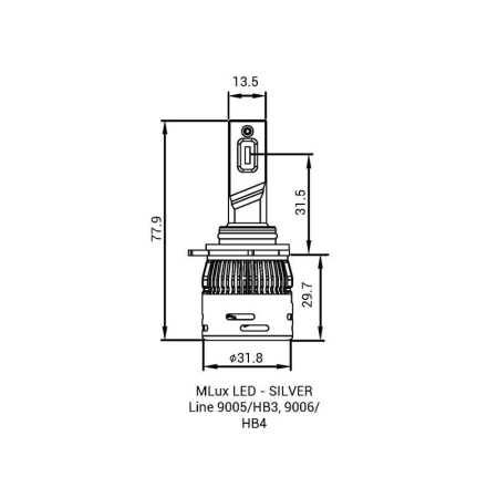 HB3/HB4, 28 Вт, 5000°К Комплект MLux LED - Silver Line