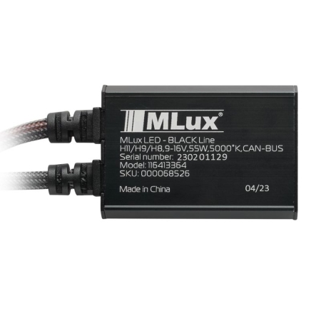 H11/H8/H9/H16, 55 Вт, 5000°К Комплект MLux LED - Black Line H11/H8/H9/H16, 55 Вт, 5000°К Комплект MLux LED - Black Line