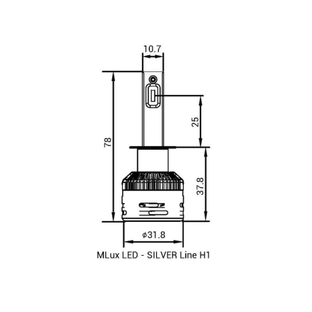H1, 28 Вт, 4300°К Комплект MLux LED - Silver Line