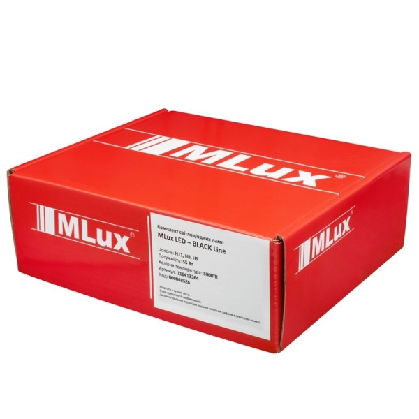 H11/H8/H9/H16, 55 Вт, 5000°К Комплект MLux LED - Black Line