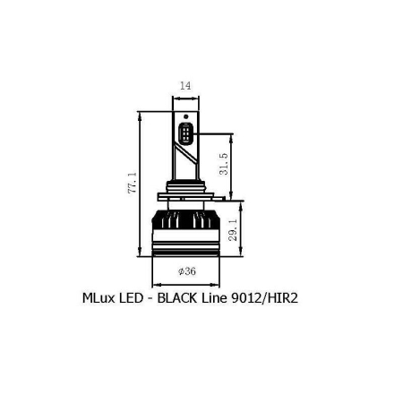 9012/HIR2, 55 Вт, 4300°К Комплект MLux LED - Black Line 9012/HIR2, 55 Вт, 4300°К Комплект MLux LED - Black Line