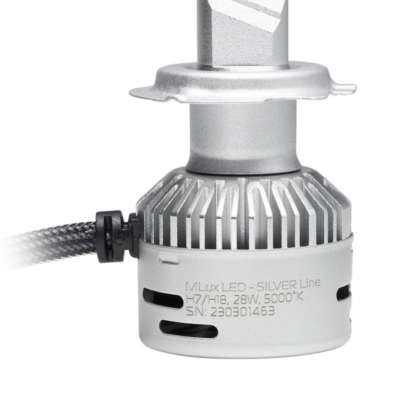 Комплект ламп MLux LED - SILVER Line H7/H18, 28 Вт, 5000°К (2 шт.)